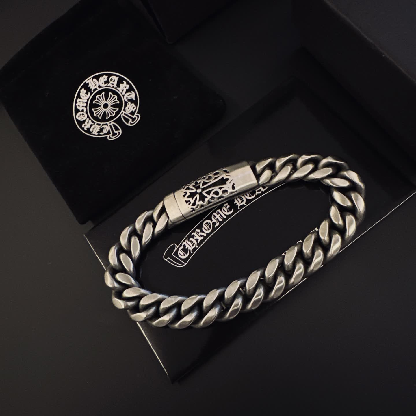 Chrome Hearts Silver Chain Bracelet
